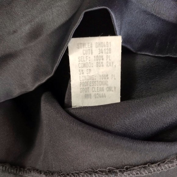 Vintage 1990s Nicole Miller Silky Satin Side Drape Mini Cocktail Dress - Picture 12 of 12